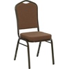 image:imageFlash Furniture HERCULES Series Crown Back Stacking Banquet Chair in Navy Blue Dot Patterned Fabric  Gold Vein FrameCoffee FabricGold Vein Frame
