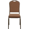 image:imageFlash Furniture HERCULES Series Crown Back Stacking Banquet Chair in Navy Blue Dot Patterned Fabric  Gold Vein FrameCoffee FabricGold Vein Frame