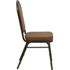 image:imageFlash Furniture HERCULES Series Crown Back Stacking Banquet Chair in Navy Blue Dot Patterned Fabric  Gold Vein FrameCoffee FabricGold Vein Frame