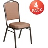 image:imageFlash Furniture HERCULES Series Crown Back Stacking Banquet Chair in Navy Blue Dot Patterned Fabric  Gold Vein FrameGold Diamond Patterned FabricGold Vein Frame
