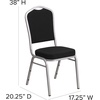 image:imageFlash Furniture HERCULES Series Crown Back Stacking Banquet Chair in Navy Blue Dot Patterned Fabric  Gold Vein FrameGray Dot FabricSilver Frame