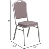 image:imageFlash Furniture HERCULES Series Crown Back Stacking Banquet Chair in Navy Blue Dot Patterned Fabric  Gold Vein FrameGray Dot FabricSilver Frame