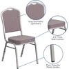 image:imageFlash Furniture HERCULES Series Crown Back Stacking Banquet Chair in Navy Blue Dot Patterned Fabric  Gold Vein FrameGray Dot FabricSilver Frame