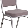 image:imageFlash Furniture HERCULES Series Crown Back Stacking Banquet Chair in Navy Blue Dot Patterned Fabric  Gold Vein FrameGray Dot FabricSilver Frame