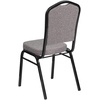 image:imageFlash Furniture HERCULES Series Crown Back Stacking Banquet Chair in Navy Blue Dot Patterned Fabric  Gold Vein FrameGray FabricBlack Frame