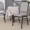 image:imageFlash Furniture HERCULES Series Crown Back Stacking Banquet Chair in Navy Blue Dot Patterned Fabric  Gold Vein FrameGray FabricBlack Frame
