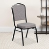 image:imageFlash Furniture HERCULES Series Crown Back Stacking Banquet Chair in Navy Blue Dot Patterned Fabric  Gold Vein FrameGray FabricBlack Frame
