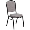 image:imageFlash Furniture HERCULES Series Crown Back Stacking Banquet Chair in Navy Blue Dot Patterned Fabric  Gold Vein FrameGray FabricBlack Frame