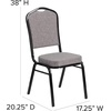 image:imageFlash Furniture HERCULES Series Crown Back Stacking Banquet Chair in Navy Blue Dot Patterned Fabric  Gold Vein FrameGray FabricBlack Frame