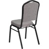 image:imageFlash Furniture HERCULES Series Crown Back Stacking Banquet Chair in Navy Blue Dot Patterned Fabric  Gold Vein FrameGray FabricBlack Frame
