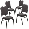 image:imageFlash Furniture HERCULES Series Crown Back Stacking Banquet Chair in Navy Blue Dot Patterned Fabric  Gold Vein FrameGray FabricSilver Vein Frame