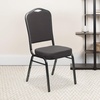 image:imageFlash Furniture HERCULES Series Crown Back Stacking Banquet Chair in Navy Blue Dot Patterned Fabric  Gold Vein FrameGray FabricSilver Vein Frame