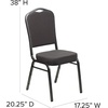 image:imageFlash Furniture HERCULES Series Crown Back Stacking Banquet Chair in Navy Blue Dot Patterned Fabric  Gold Vein FrameGray FabricSilver Vein Frame