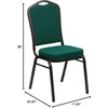 image:imageFlash Furniture HERCULES Series Crown Back Stacking Banquet Chair in Navy Blue Dot Patterned Fabric  Gold Vein FrameGreen FabricGold Vein Frame