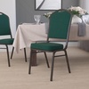 image:imageFlash Furniture HERCULES Series Crown Back Stacking Banquet Chair in Navy Blue Dot Patterned Fabric  Gold Vein FrameGreen FabricGold Vein Frame