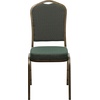 image:imageFlash Furniture HERCULES Series Crown Back Stacking Banquet Chair in Navy Blue Dot Patterned Fabric  Gold Vein FrameGreen Patterned FabricGold Vein Frame