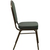 image:imageFlash Furniture HERCULES Series Crown Back Stacking Banquet Chair in Navy Blue Dot Patterned Fabric  Gold Vein FrameGreen Patterned FabricGold Vein Frame