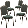 image:imageFlash Furniture HERCULES Series Crown Back Stacking Banquet Chair in Navy Blue Dot Patterned Fabric  Gold Vein FrameGreen Patterned FabricGold Vein Frame