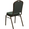 image:imageFlash Furniture HERCULES Series Crown Back Stacking Banquet Chair in Navy Blue Dot Patterned Fabric  Gold Vein FrameGreen Patterned FabricGold Vein Frame