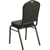 image:imageFlash Furniture HERCULES Series Crown Back Stacking Banquet Chair in Navy Blue Dot Patterned Fabric  Gold Vein FrameGreen Patterned FabricGold Vein Frame