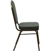 image:imageFlash Furniture HERCULES Series Crown Back Stacking Banquet Chair in Navy Blue Dot Patterned Fabric  Gold Vein FrameGreen Patterned FabricGold Vein Frame