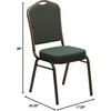 image:imageFlash Furniture HERCULES Series Crown Back Stacking Banquet Chair in Navy Blue Dot Patterned Fabric  Gold Vein FrameGreen Patterned FabricGold Vein Frame