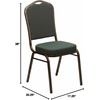 image:imageFlash Furniture HERCULES Series Crown Back Stacking Banquet Chair in Navy Blue Dot Patterned Fabric  Gold Vein FrameGreen Patterned FabricGold Vein Frame