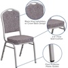 image:imageFlash Furniture HERCULES Series Crown Back Stacking Banquet Chair in Navy Blue Dot Patterned Fabric  Gold Vein FrameHerringbone FabricSilver Frame