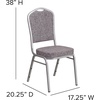 image:imageFlash Furniture HERCULES Series Crown Back Stacking Banquet Chair in Navy Blue Dot Patterned Fabric  Gold Vein FrameHerringbone FabricSilver Frame