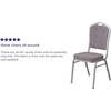 image:imageFlash Furniture HERCULES Series Crown Back Stacking Banquet Chair in Navy Blue Dot Patterned Fabric  Gold Vein FrameHerringbone FabricSilver Frame