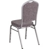 image:imageFlash Furniture HERCULES Series Crown Back Stacking Banquet Chair in Navy Blue Dot Patterned Fabric  Gold Vein FrameHerringbone FabricSilver Frame