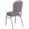 image:imageFlash Furniture HERCULES Series Crown Back Stacking Banquet Chair in Navy Blue Dot Patterned Fabric  Gold Vein FrameHerringbone FabricSilver Frame
