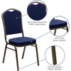 image:imageFlash Furniture HERCULES Series Crown Back Stacking Banquet Chair in Navy Blue Dot Patterned Fabric  Gold Vein FrameNavy Blue Dot Patterned FabricGold Vein Frame