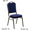image:imageFlash Furniture HERCULES Series Crown Back Stacking Banquet Chair in Navy Blue Dot Patterned Fabric  Gold Vein FrameNavy Blue Dot Patterned FabricGold Vein Frame