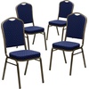 image:imageFlash Furniture HERCULES Series Crown Back Stacking Banquet Chair in Navy Blue Dot Patterned Fabric  Gold Vein FrameNavy Blue Dot Patterned FabricGold Vein Frame
