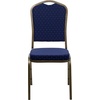 image:imageFlash Furniture HERCULES Series Crown Back Stacking Banquet Chair in Navy Blue Dot Patterned Fabric  Gold Vein FrameNavy Blue Dot Patterned FabricGold Vein Frame