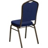 image:imageFlash Furniture HERCULES Series Crown Back Stacking Banquet Chair in Navy Blue Dot Patterned Fabric  Gold Vein FrameNavy Blue Dot Patterned FabricGold Vein Frame