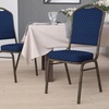 image:imageFlash Furniture HERCULES Series Crown Back Stacking Banquet Chair in Navy Blue Dot Patterned Fabric  Gold Vein FrameNavy Blue Dot Patterned FabricGold Vein Frame