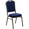 image:imageFlash Furniture HERCULES Series Crown Back Stacking Banquet Chair in Navy Blue Dot Patterned Fabric  Gold Vein FrameNavy Blue Dot Patterned FabricGold Vein Frame
