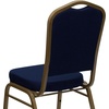 image:imageFlash Furniture HERCULES Series Crown Back Stacking Banquet Chair in Navy Blue Dot Patterned Fabric  Gold Vein FrameNavy Blue Patterned FabricGold Frame