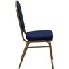 image:imageFlash Furniture HERCULES Series Crown Back Stacking Banquet Chair in Navy Blue Dot Patterned Fabric  Gold Vein FrameNavy Blue Patterned FabricGold Frame