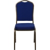 image:imageFlash Furniture HERCULES Series Crown Back Stacking Banquet Chair in Navy Blue Dot Patterned Fabric  Gold Vein FrameNavy Blue Patterned FabricGold Vein Frame