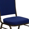 image:imageFlash Furniture HERCULES Series Crown Back Stacking Banquet Chair in Navy Blue Dot Patterned Fabric  Gold Vein FrameNavy Blue Patterned FabricGold Vein Frame