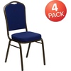 image:imageFlash Furniture HERCULES Series Crown Back Stacking Banquet Chair in Navy Blue Dot Patterned Fabric  Gold Vein FrameNavy Blue Patterned FabricGold Vein Frame
