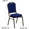 image:imageFlash Furniture HERCULES Series Crown Back Stacking Banquet Chair in Navy Blue Dot Patterned Fabric  Gold Vein FrameNavy Blue Patterned FabricGold Vein Frame