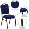 image:imageFlash Furniture HERCULES Series Crown Back Stacking Banquet Chair in Navy Blue Dot Patterned Fabric  Gold Vein FrameNavy Blue Patterned FabricGold Vein Frame