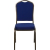 image:imageFlash Furniture HERCULES Series Crown Back Stacking Banquet Chair in Navy Blue Dot Patterned Fabric  Gold Vein FrameNavy Blue Patterned FabricGold Vein Frame