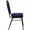image:imageFlash Furniture HERCULES Series Crown Back Stacking Banquet Chair in Navy Blue Dot Patterned Fabric  Gold Vein FrameNavy Blue Patterned FabricGold Vein Frame