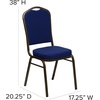 image:imageFlash Furniture HERCULES Series Crown Back Stacking Banquet Chair in Navy Blue Dot Patterned Fabric  Gold Vein FrameNavy Blue Patterned FabricGold Vein Frame