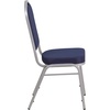 image:imageFlash Furniture HERCULES Series Crown Back Stacking Banquet Chair in Navy Blue Dot Patterned Fabric  Gold Vein FrameNavy FabricSilver Frame